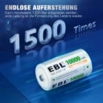 EBL 2 x D 1,2V 10000mAh NIMH – Bild 2