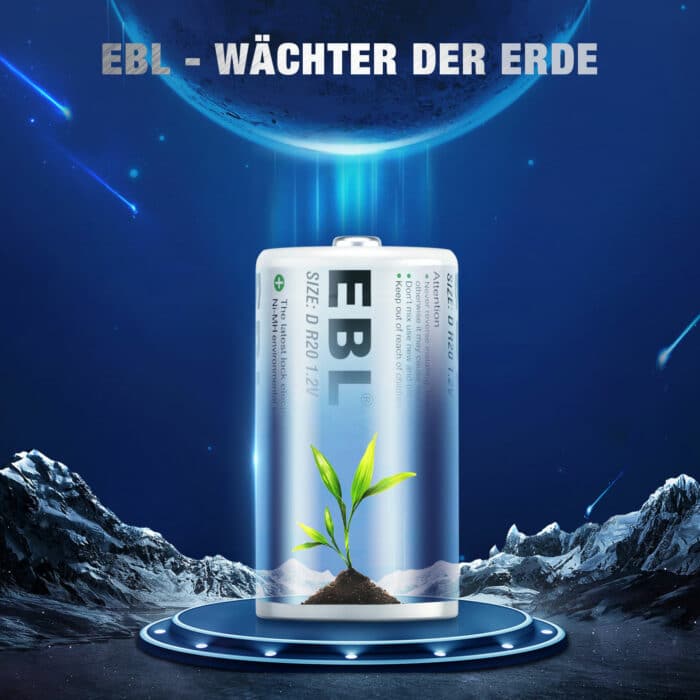 EBL 2 x D 1,2V 10000mAh NIMH – Bild 10