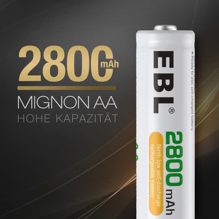 EBL 4 x AA 1,2V 2800mAh NIMH – Bild 9