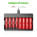 EBL Smart USB Ladegerät mit 8 Slots inkl. 4x AA und 4x AAA Li-ion Akkus – Bild 5