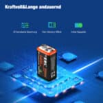 EBL USB 4 x 6F22 9V 600mAh Li-Ion – Bild 5