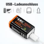 EBL USB 4 x 6F22 9V 600mAh Li-Ion – Bild 2