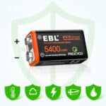 EBL USB 4 x 6F22 9V 600mAh Li-Ion – Bild 10