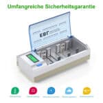 EBL All in One Ladegerät für 4 Akkus vom Typ AA/AAA/C/D/9V – Bild 4