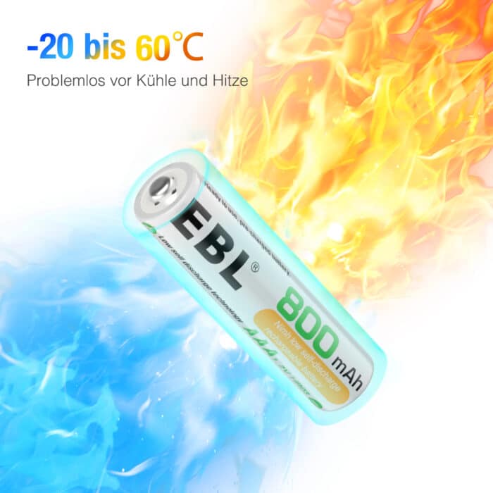 EBL 8 x AAA 1,2V 800mAh NIMH – Bild 5