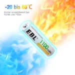 EBL 4 x AAA 1,2V 1100mAh NIMH – Bild 2