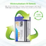EBL 9V 280mAh NIMH – Bild 5