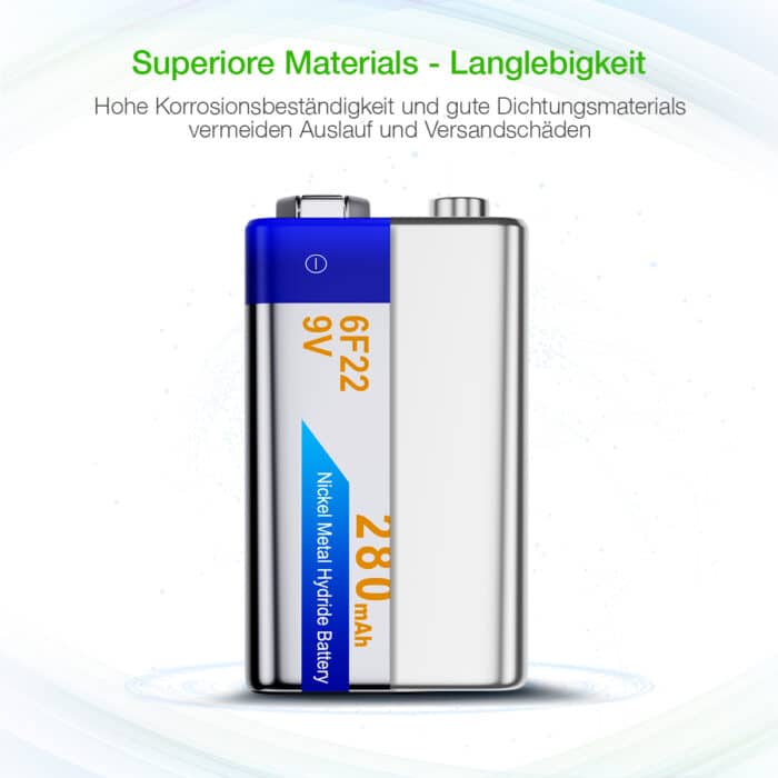 EBL 9V 280mAh NIMH – Bild 2