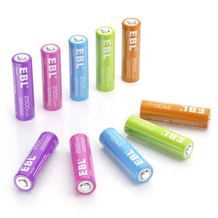 EBL 10 x AA 1,2V 2500mAh NIMH Color – Bild 2