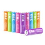 EBL 10 x AA 1,2V 2500mAh NIMH Color