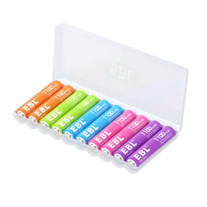 EBL 10 x AAA 1,2V 1100mAh NIMH Color – Bild 3