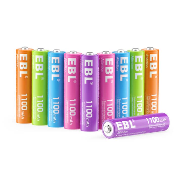 EBL 10 x AAA 1,2V 1100mAh NIMH Color – Bild 4