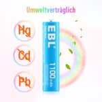 EBL 10 x AAA 1,2V 1100mAh NIMH Color – Bild 9