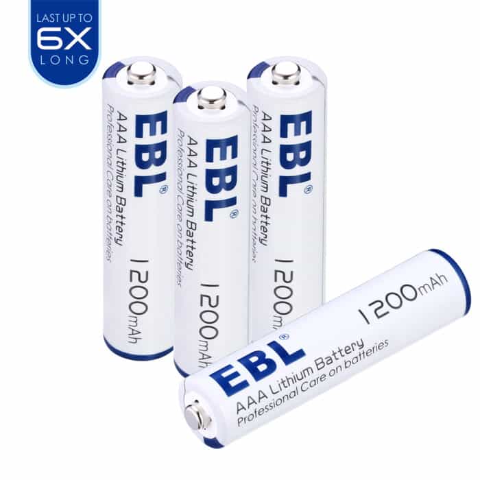 EBL 4x 1.5V 1200mAh AAA Lithium Iron Batterien – Bild 1