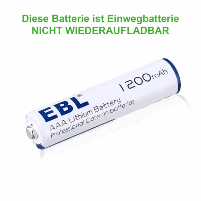 EBL 4x 1.5V 1200mAh AAA Lithium Iron Batterien – Bild 7