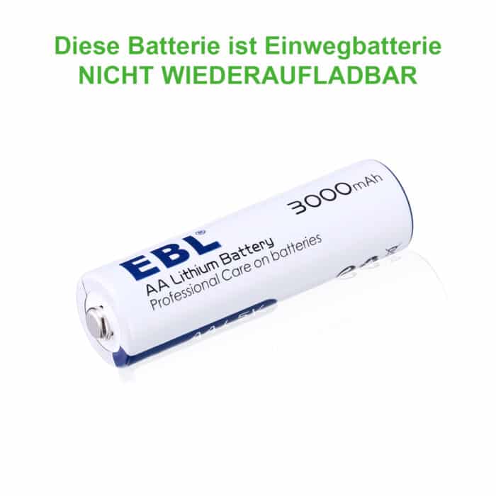 EBL 4x 1.5V 3000mAh AA Lithium Iron Batterien – Bild 7