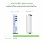 EBL 4x 1.5V 3000mAh AA Lithium Iron Batterien – Bild 2