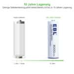 EBL 4x 1.5V 3000mAh AA Lithium Iron Batterien – Bild 4