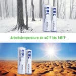 EBL 4x 1.5V 3000mAh AA Lithium Iron Batterien – Bild 9