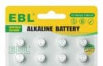 EBL Knopfzelle 8x LR44/AG13 1.5V Alkaline Batterie