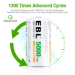 EBL 2 x C 1,2V 5000mAh NIMH – Bild 2