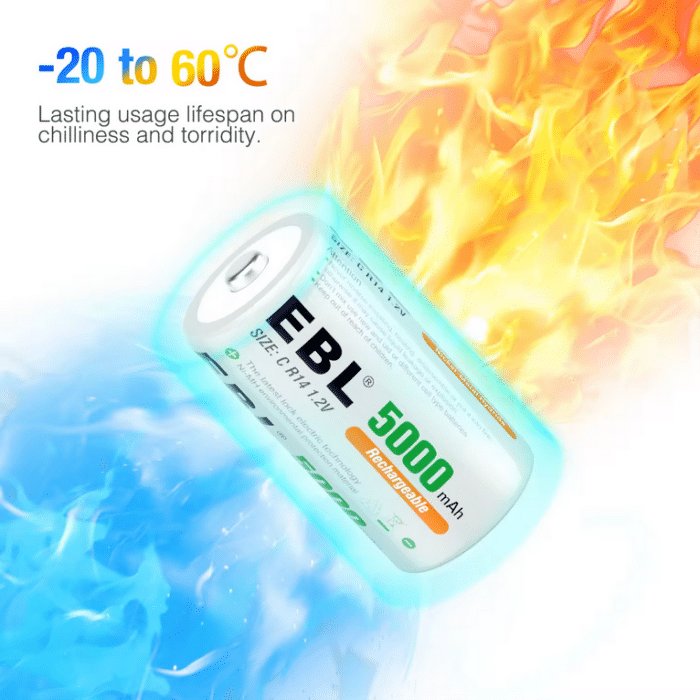 EBL 2 x C 1,2V 5000mAh NIMH – Bild 6