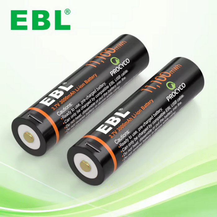 EBL USB 2 x 18650 3,7V 3000mAh 18J Li-Ion – Bild 1