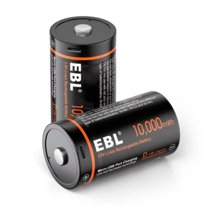 EBL USB 2 x D 1,5V 6666mAh Li-Ion