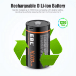 EBL USB 2 x D 1,5V 6666mAh Li-Ion – Bild 2