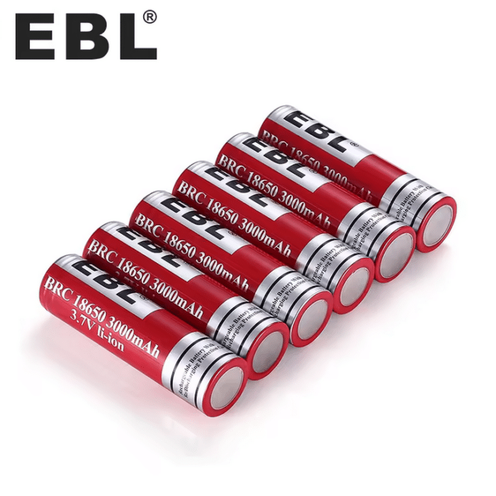 EBL 2 x 18650 3,7V 3000mAh Li-Ion – Bild 1