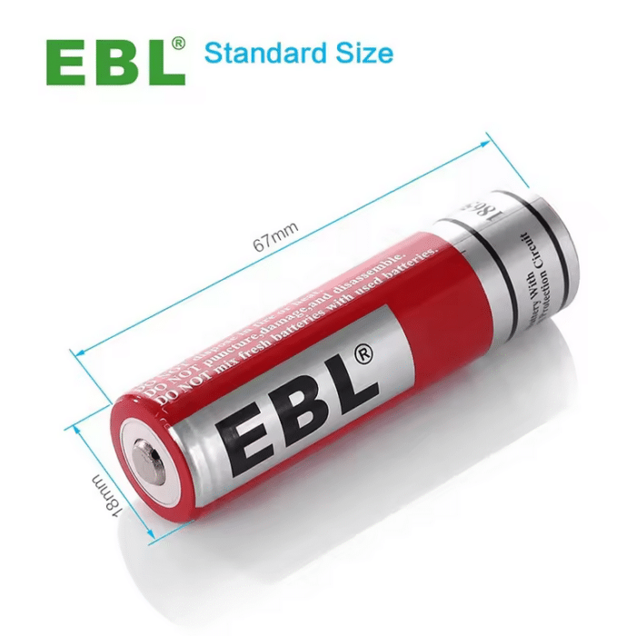 EBL 2 x 18650 3,7V 3000mAh Li-Ion – Bild 4