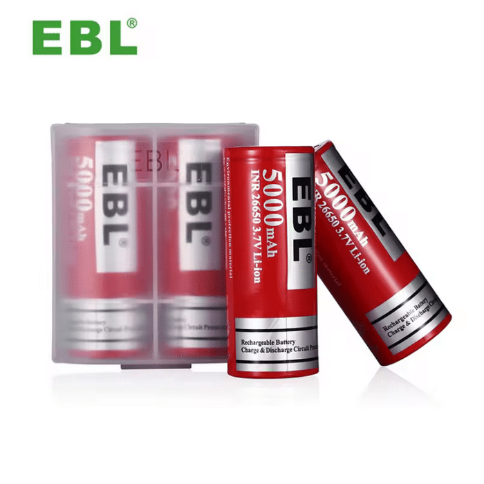 EBL 2 x 26650 3,7V 5000mAh Li-Ion – Bild 7