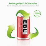 EBL 4 x CR2 3,7V 400mAh Li-Ion