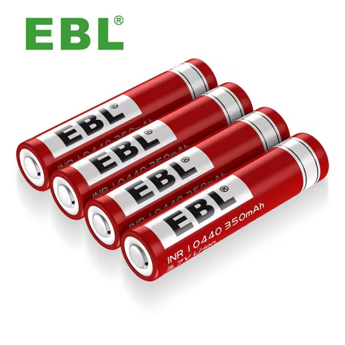 EBL 4 x 10440 3,7V 350mAh Li-Ion – Bild 2