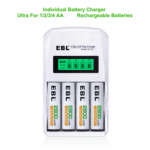 EBL Ultra Smart Ladegerät für 4 Akkus vom Typ AA/AAA