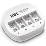 EBL USB Ladegerät für 4 Akkus vom Typ 6F22 9V