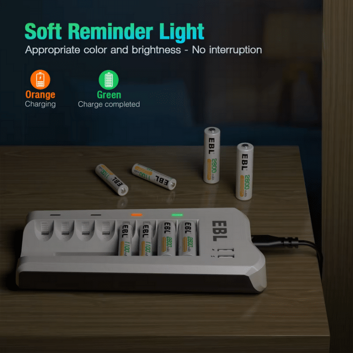 EBL Ladegerät mit 8 Slots für AA / AAA vom Typ Ni-MH / Ni-CD – Bild 8