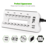 EBL Ladegerät mit 8 Slots für AA / AAA vom Typ Ni-MH / Ni-CD – Bild 3