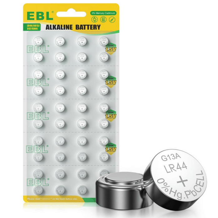 EBL Knopfzelle 40x LR44/AG13 1.5V Alkaline Batterie – Bild 1