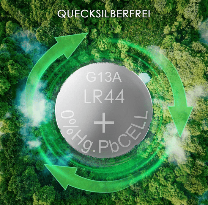 EBL Knopfzelle 40x LR44/AG13 1.5V Alkaline Batterie – Bild 9