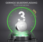 EBL Knopfzelle 40x LR44/AG13 1.5V Alkaline Batterie – Bild 4