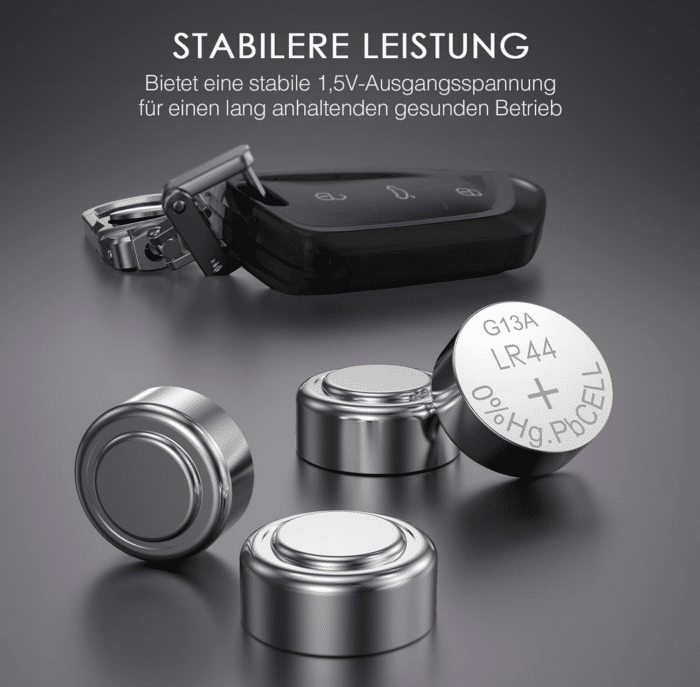 EBL Knopfzelle 40x LR44/AG13 1.5V Alkaline Batterie – Bild 7