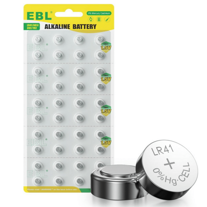 EBL Knopfzelle 40x LR41/AG3 1.5V Alkaline Batterie – Bild 1
