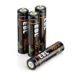 EBL USB 4 x AAA 1,5V 600mAh Li-Ion – Bild 2