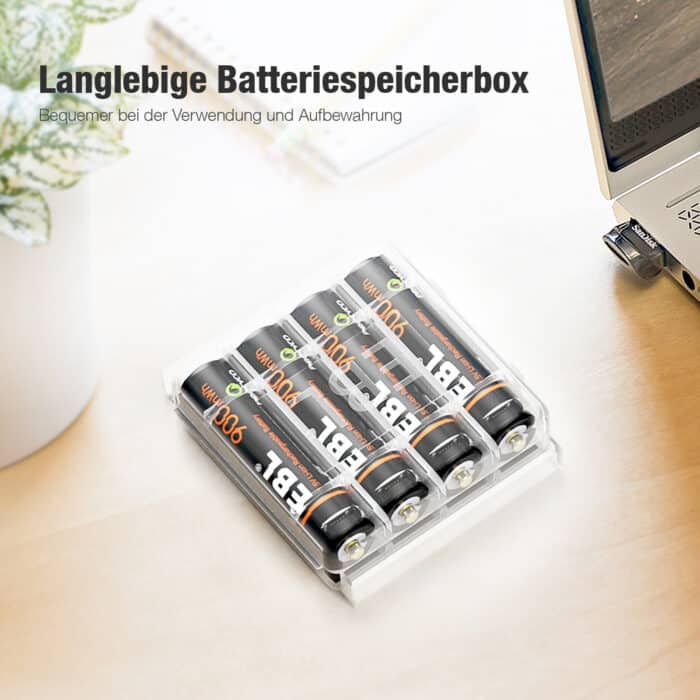 EBL USB 4 x AAA 1,5V 600mAh Li-Ion – Bild 3