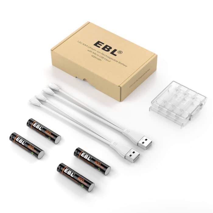 EBL USB 4 x AAA 1,5V 600mAh Li-Ion – Bild 5