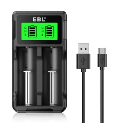 EBL universal LCD Ladegerät für Ni-MH/Ni-CD und 3.7V Li-ion Akkus