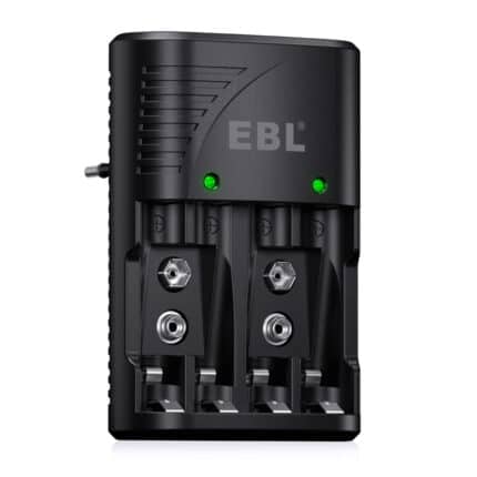 EBL universal Ladegerät für 4x AA/AAA oder 2x 6F22 9V