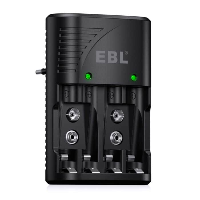 EBL universal Ladegerät für 4x AA/AAA oder 2x 6F22 9V – Bild 1