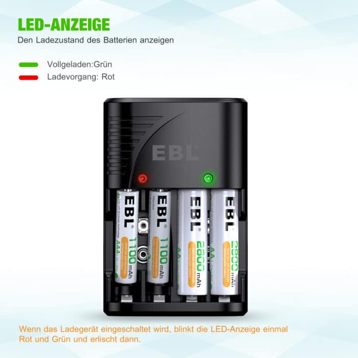 EBL universal Ladegerät für 4x AA/AAA oder 2x 6F22 9V – Bild 10